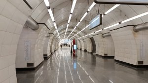 Поездка на поезде метро Физтех - Окружная Люблинско-Дмитровская линии