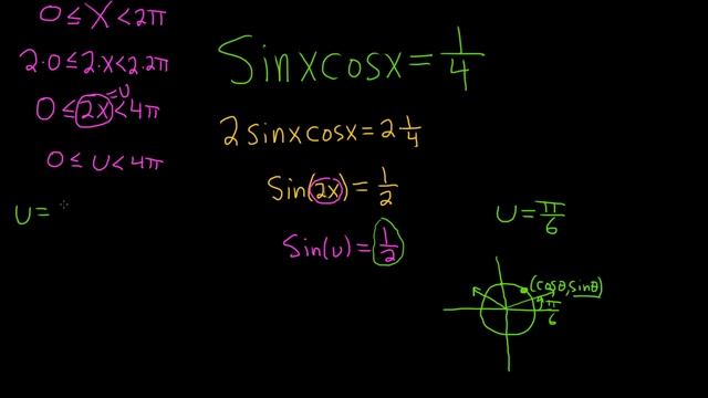 Solve the Trigonometric Equation sin(x)cos(x) = 1/4 by using Identities смотреть онлайн