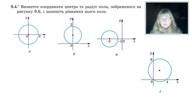 9 клас. Рівняння фігури. Рівняння кола. ч1 смотреть онлайн