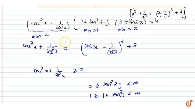 IIT JEE TRIGONOMETRIC FUNCTIONS If `(cos^2x+1/(cos^2x))`
`(1+tan^2 2y)(3+sin3z)=4,`
then
`x`
is a.. смотреть онлайн