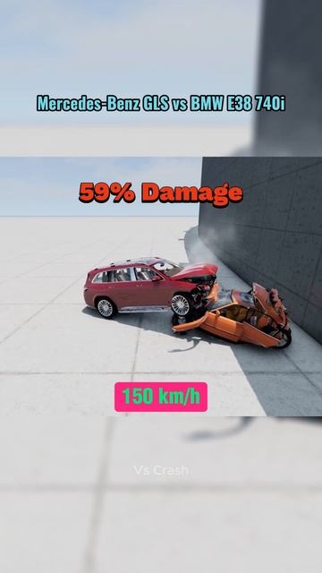 Mercedes-Benz GLS vs BMW E38 740i #shorts - Relaxing BeamNG Drive Crash Test смотреть онлайн