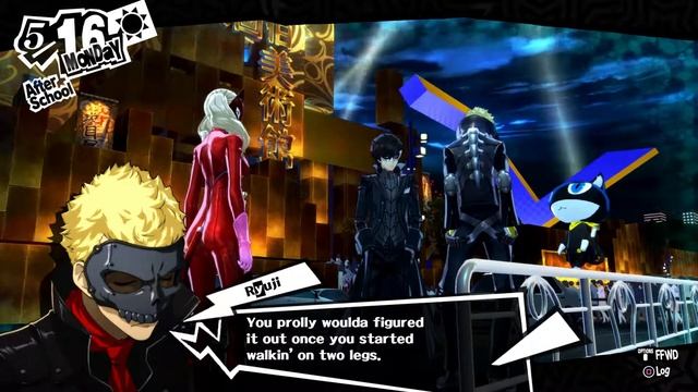 Persona 5 - 5-16: Meta Nav App Activates Madarame's Museum Joker, Mona, Panther & Skull Cutscene смотреть онлайн