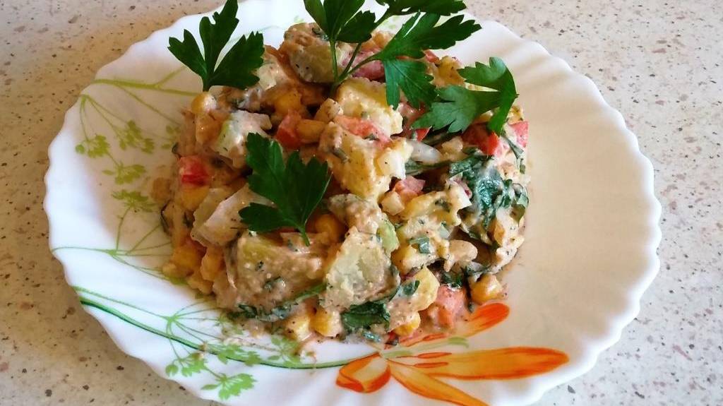 Салат картофельный. Американский аналог русского оливье. смотреть онлайн