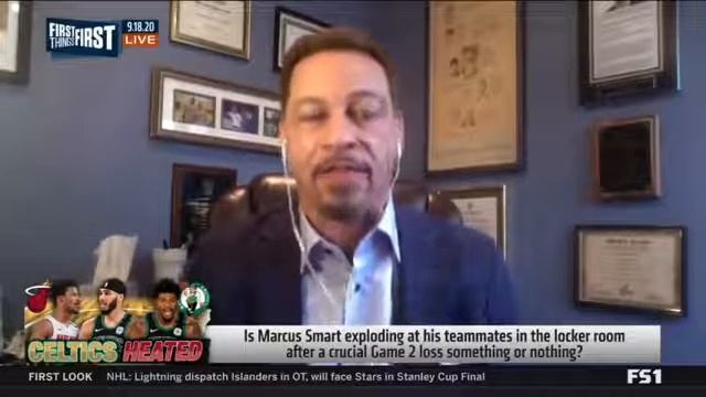 Chris Broussard aghast Marcus Smart exploded at teammates in locker room after Heat 106-101 Celtics смотреть онлайн