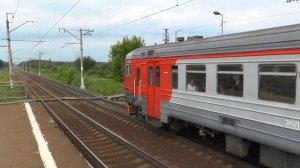 Электрлоезд ЭР2Т-7109 платформа Сушкинская