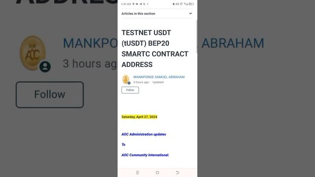 METAMASK :  ADD USDT TESTNET SMART CONTRACT : PREPARING TEST OF WEB3 PLATFORM