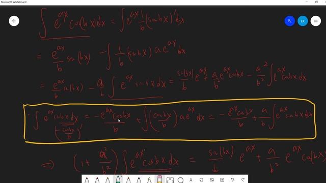 Integral of e^ax cos bx dx смотреть онлайн