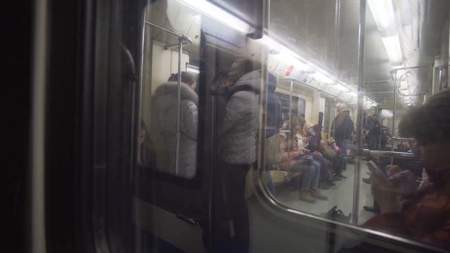 Russia, Moscow, Metro Night Ride From Чка́ловская To Добры́нинская