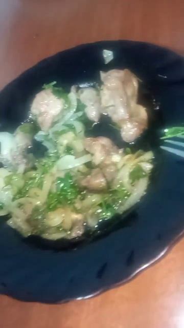 Куриные сердца с луком. Простой рецепт смотреть онлайн