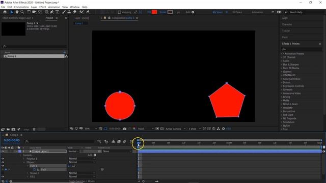 After Effects Tutorial | How to Merge Shapes by Morphing смотреть онлайн