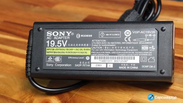 Adapter Sony 19.5V - 4.1A - Cận cảnh sạc Sony 19.5V - 4.1A- Capcuulaptop.com смотреть онлайн