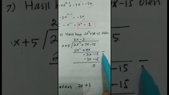 Matematika SMP Kelas 7 || Pembagian Bentuk Aljabar смотреть онлайн