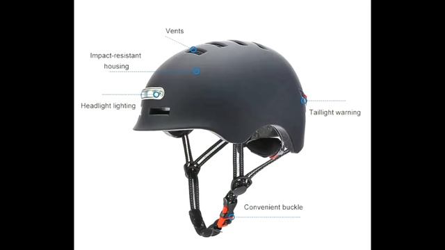 Smart LED Warning Flash Riding Scooter helmet смотреть онлайн