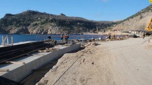 Строительство Балаклавской марины. Готовность Таврической набережной 76%.