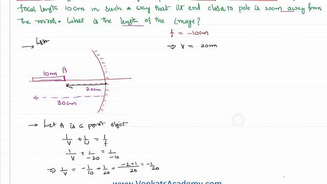 Ray Optics Problem Length of Image of Rod on Principle axis of Concave MIrror for IIT-JEE and NEET смотреть онлайн