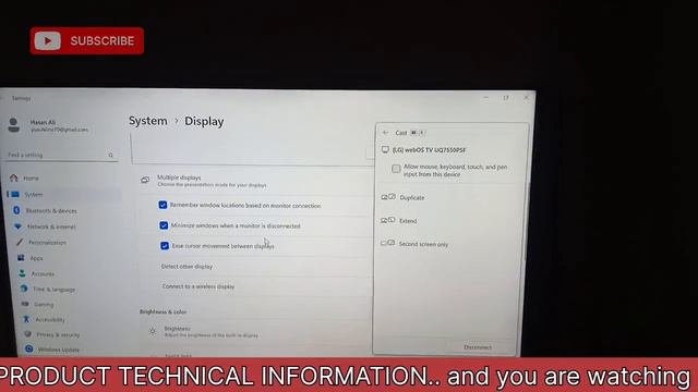 How to connect LAPTOP to LED || SCREEN SHARE || Wireless display to laptop 💻 смотреть онлайн