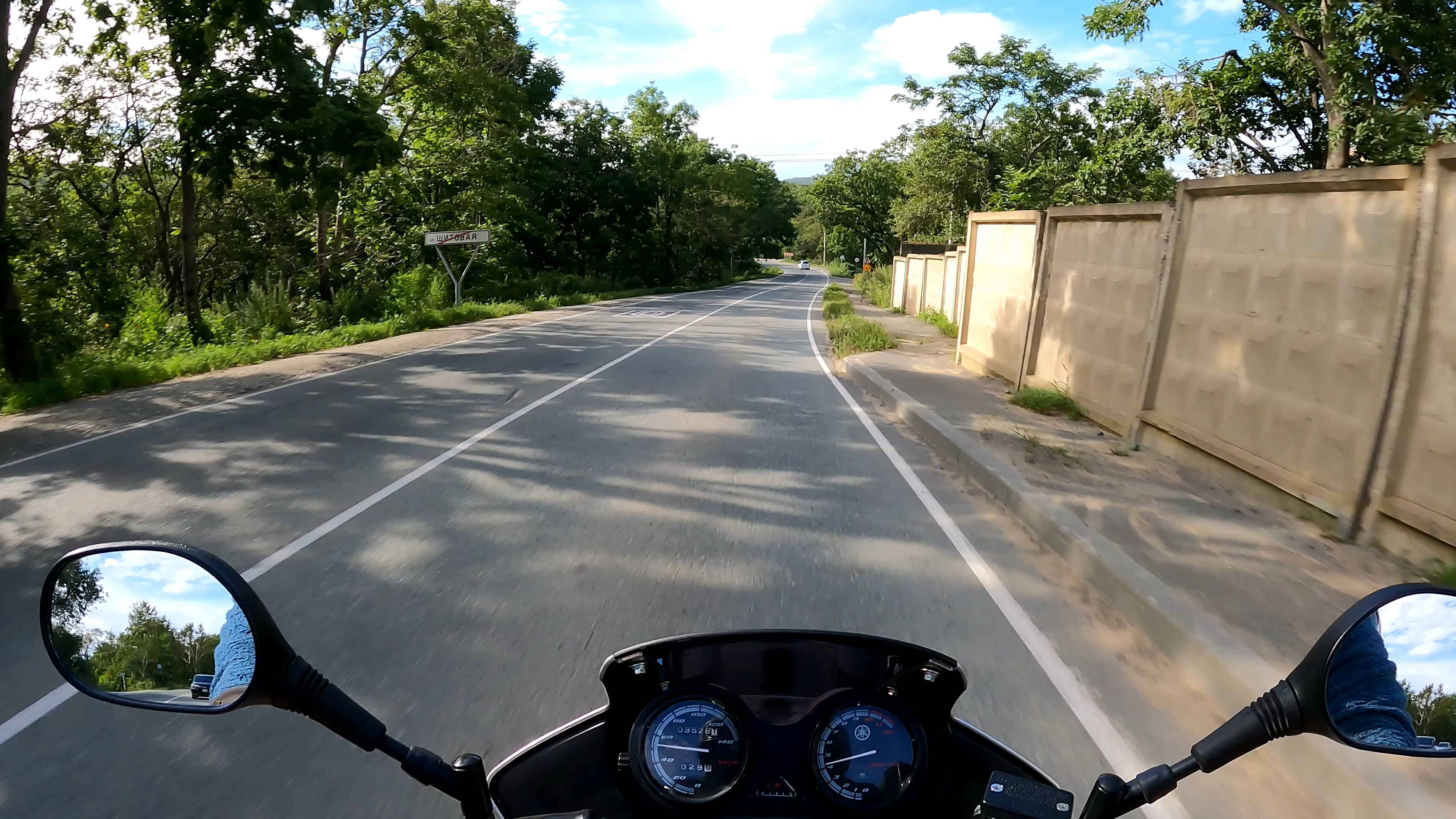 YAMAHA YBR, дорога от п. Щитовая до г. Владивосток, ул.Нейбута, фрагмент записи, едем домой с дочкой смотреть онлайн