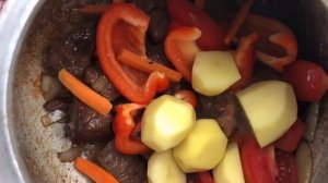 Говядина с картошкой в афганском казане