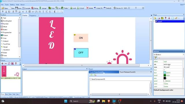 Nextion Display LED on/off Button |How to send data from nextion to arduino|Nextion display tutoria смотреть онлайн
