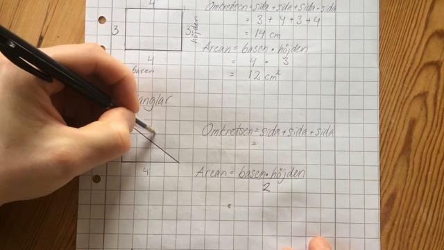 Omkrets och area för trianglar och rektanglar смотреть онлайн