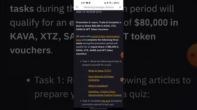 Binance 5$ কুপ | সকলের ইনকাম হবে | learn and trade | quiz answer | binance new offer | смотреть онлайн