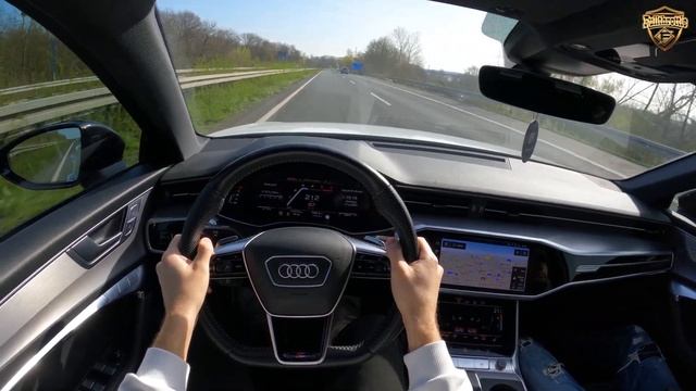 Audi S6 C8 Avant 3.0 TDI 344HP TOP SPEED POV DRIVE ON AUTOBAHN смотреть онлайн