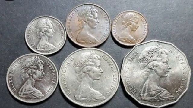 Australian 1cent-50 cent coins 1980 Coin Collection смотреть онлайн