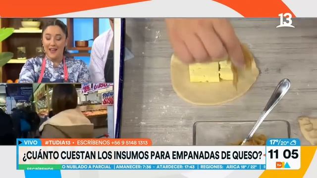 Empanadas de queso: Cami chef explica exquisita preparación. Tu Día, Canal 13 смотреть онлайн