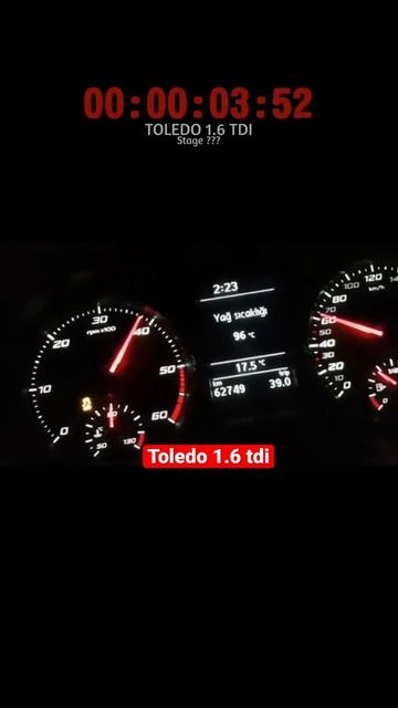 Seat toledo 1.6 tdi 0-100 hızlanma yarış acceleration смотреть онлайн