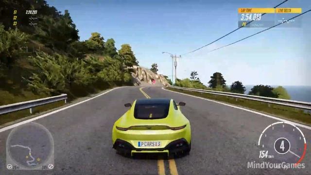 Project Cars 3 Aston Martin Vantage AMR on California Highway Gameplay 1080p 60FPS смотреть онлайн