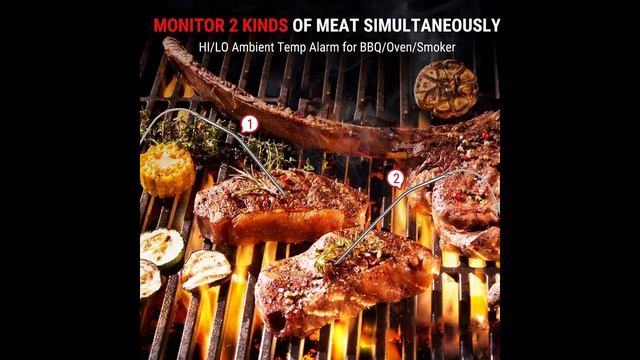 Best Wireless Meat Thermometer | Wireless Smart Meat Thermometer смотреть онлайн