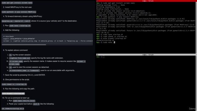 2.6. Creating MAVProxy shell scripts for automated proxy and forwarding services смотреть онлайн