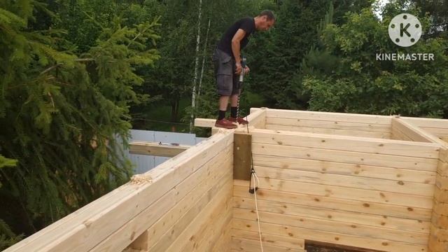 Баня из профилированного бруса 6 на 7.5 м. Процесс строительства с ценами. смотреть онлайн