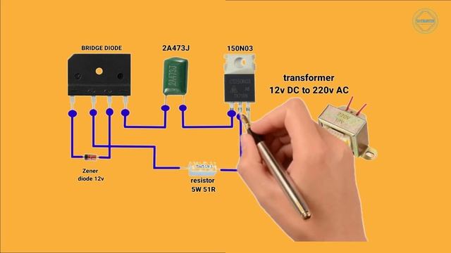 How to make 220v AC inverter | Turn diode and MOSFET into a powerful inverter | (S.E.P.) смотреть онлайн