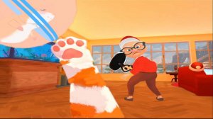 Кот и бабка.Полет ХОМЯКА. Игра Cat and Granny на TV Мяу