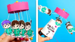 Как сделать 3 Лишний Игра в Кальмара 2 из бумаги своими руками Поделки Самоделки