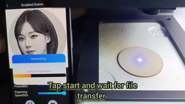 Mini Laser Realistic picture Engraving tutorial ( DAJA DJ6 laser model )