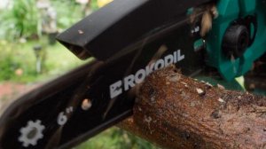 Аккумуляторная цепная мини-пила Rokodil Cutter Pro. Бесщеточный двигатель, 700 Вт, 6", 2 АКБ на 2 Ач