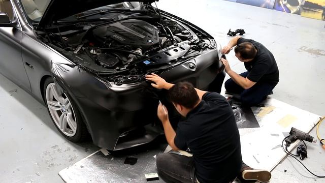 BMW 5 Series wrapped in Satin Black Avery by D&A Customs Tukwila | Seattle смотреть онлайн