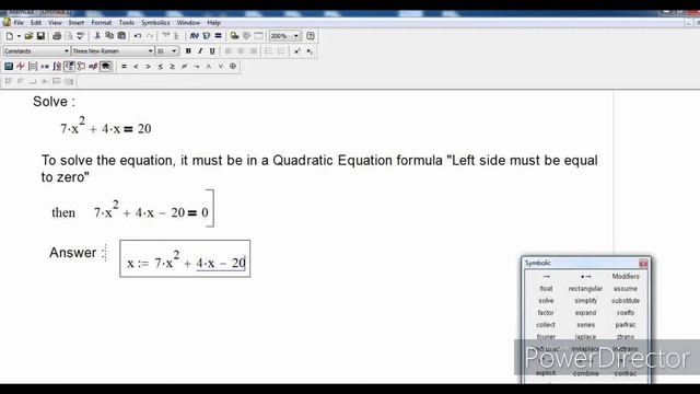 How to solve Quadratic Equation by MATHCAD смотреть онлайн