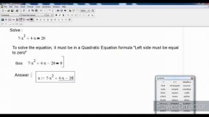 How to solve Quadratic Equation by MATHCAD