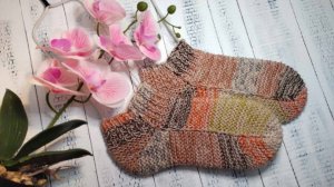 Как связать носки - следки на 2-х спицах, без шва, за вечер. Подробный МК для начинающих вязальщиц.