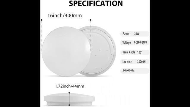"Black Friday 2020" MikeWin Smart Ceiling Light LED Flush Mount WiFi 24W 16 Inch смотреть онлайн