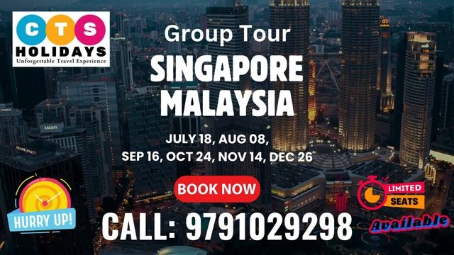 CTS Holidays: Book a Singapore & Malaysia Group Tour for 5 nights & 6 days смотреть онлайн