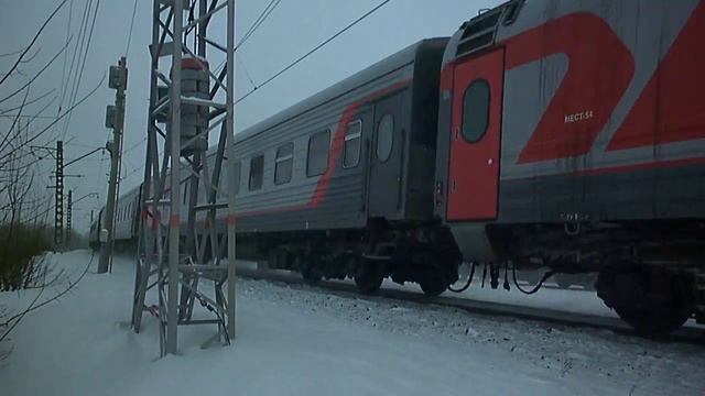 Электровоз ЭП2К-275 с фирменным поездом «Южный Урал» смотреть онлайн