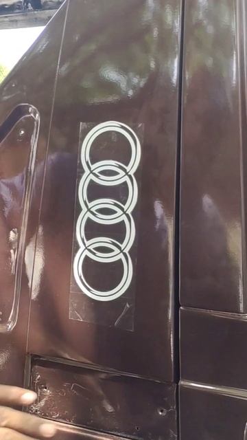 Audi logo white color vinyl cutting sticker #youtubevideo #shortvideo #shortsfeed #shorts #audicars смотреть онлайн