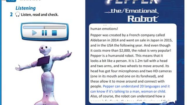 Action 10 module 7 p85 x2 Pepper The Emotional Robot text ver смотреть онлайн