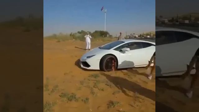 Lamborghini Huracan - Sand drift Dubai смотреть онлайн