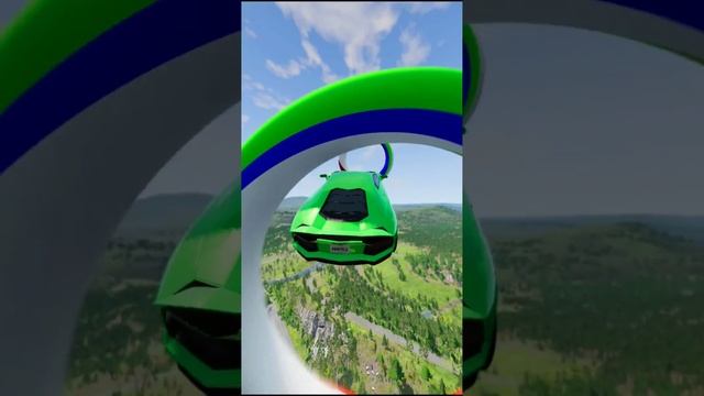 Lamborghini vs Massive Ramp vs Circle | BeamNG Drive | Manfred Game смотреть онлайн