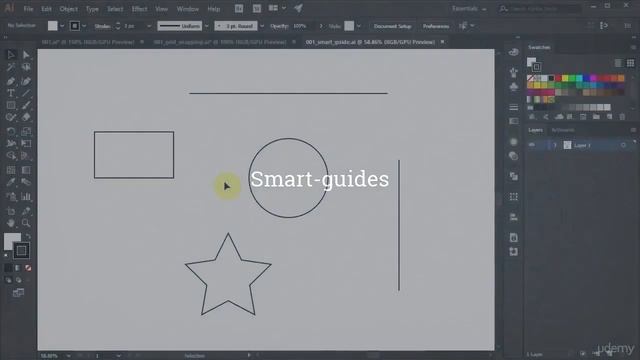 028 adobe illustrator Snap grid and Smart Guides смотреть онлайн